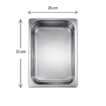 2 Medium Stainless Steel Trays (Set) - Image 2